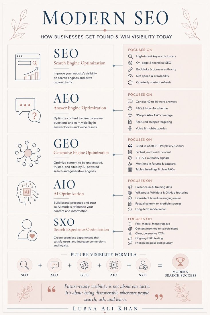 Modern SEO infographic