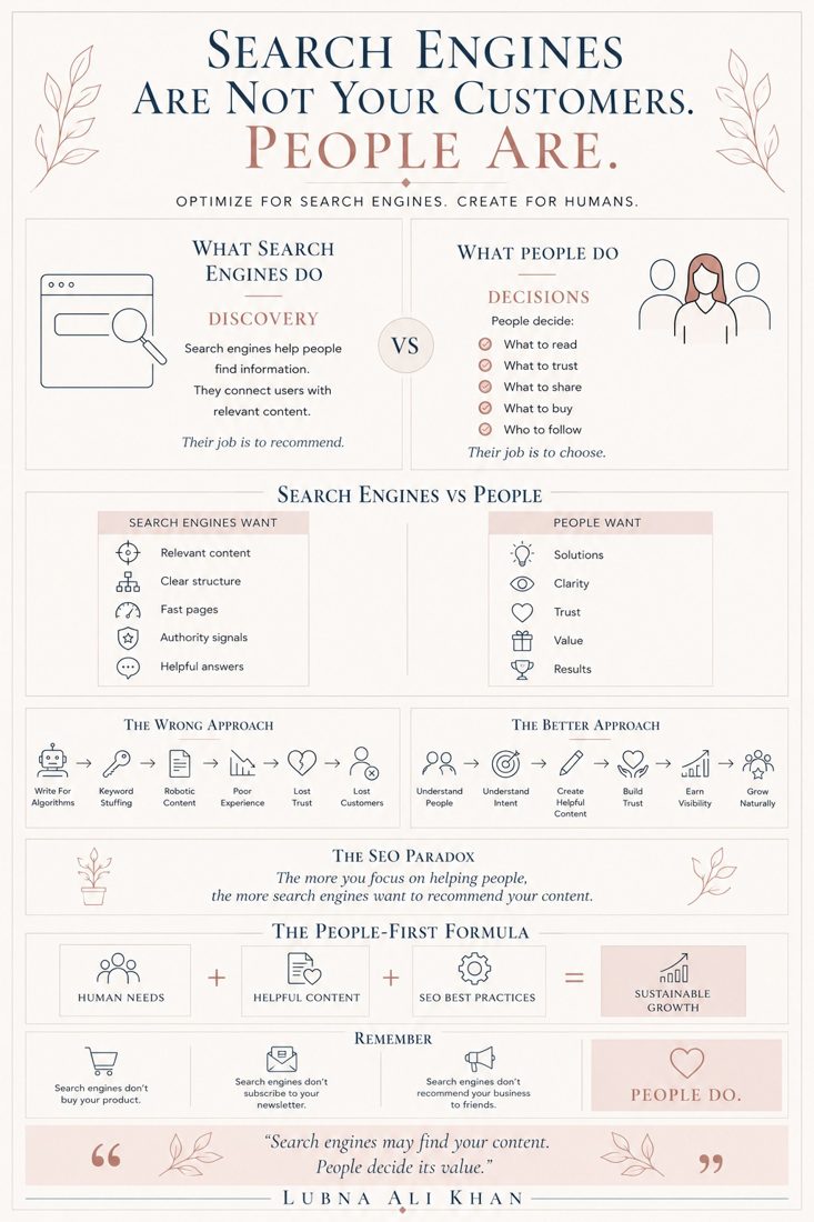 Search Engines Are Not Your Customers infographic