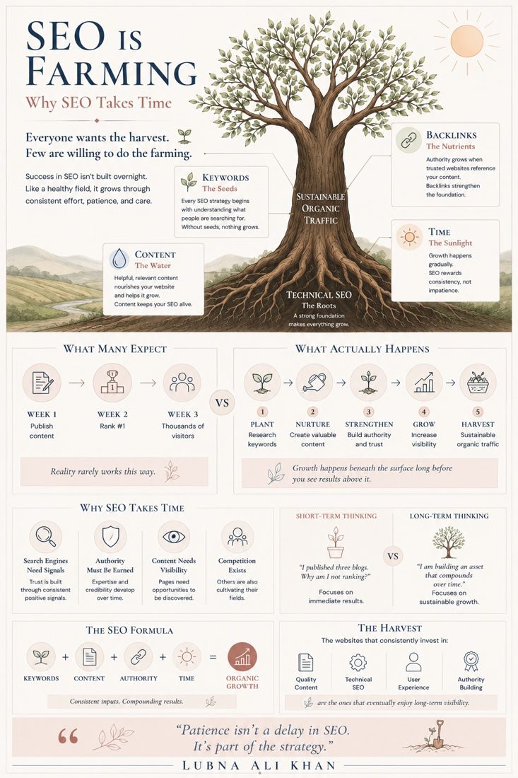 SEO Is Farming infographic