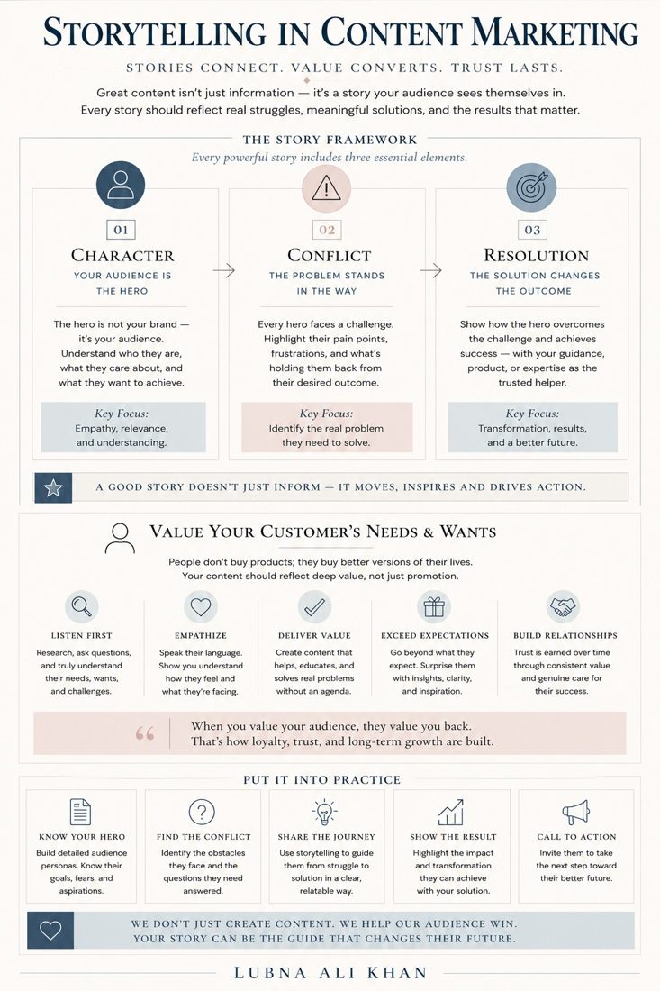Storytelling in Content Marketing infographic